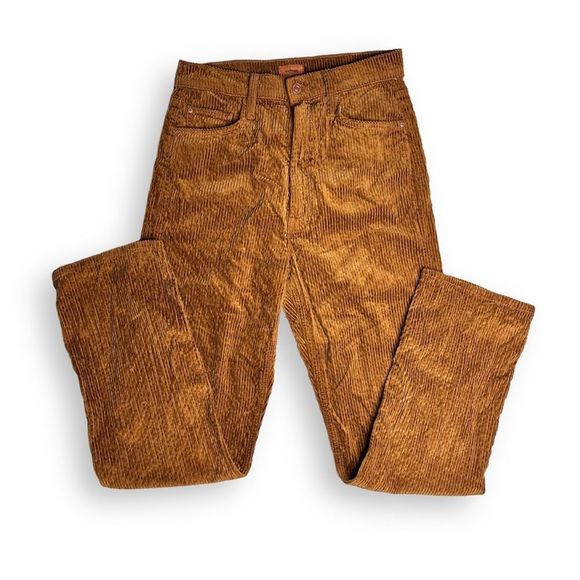 Free People x MOTHER High-Waisted Study Hover Cord Jeans Deep In The Valley - Picture 4 of 14